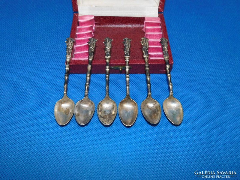 Silver set of 6 coffee spoons 77 gr 10.5 Cm