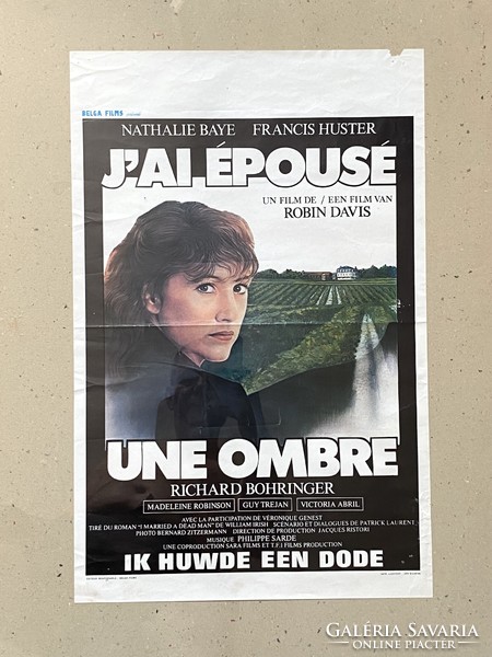 NATHALIE BAYE - FRANCIS HUSTER - J'AI EPOUSÉ UNE OMBRE 35 X 54 CM - BELGA MOZI FILM PLAKÁT FRANCIA F