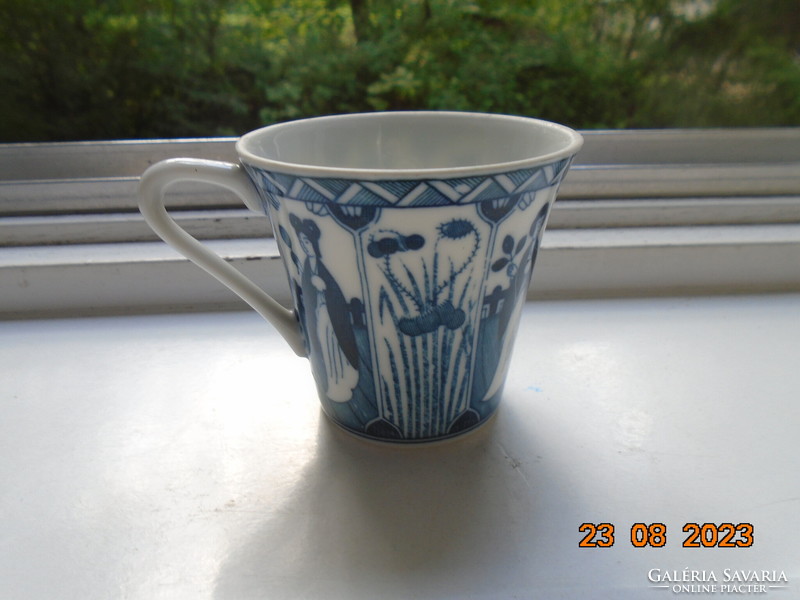 Kangxi long elisa pattern blue and white Chinese cup with imperial blue mark