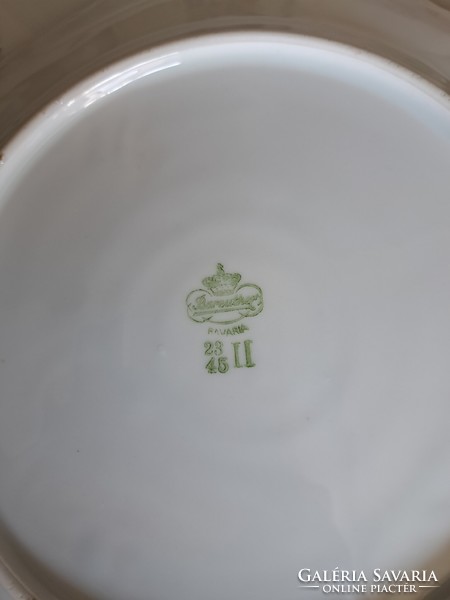 Antik bavaria porcelán, 6 db lapos tányér