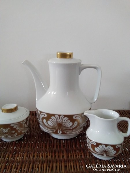 Tea set with classic lines - in golden white / bavaria