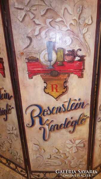 The painted screen of the Rosentstein restaurant is a specialty