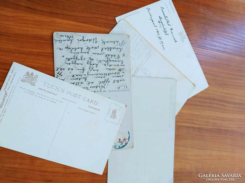 5 pieces of antique art paper in one, including a tuck's post card, between 1912-1920