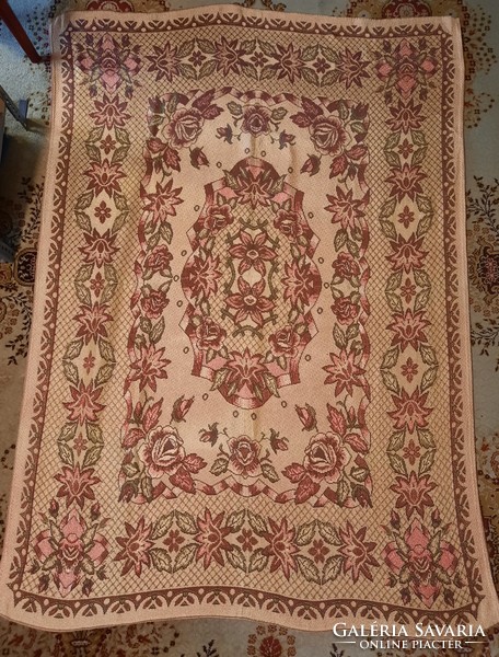 Antique woven, silk-sheen tablecloth