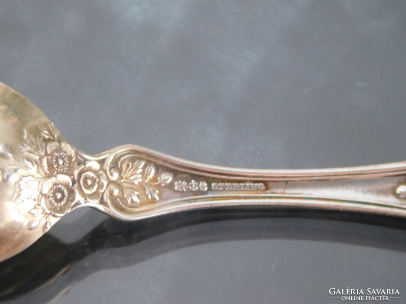 Sterling silver 925 baroque 6-piece tea spoon set 174 gr 15 cm