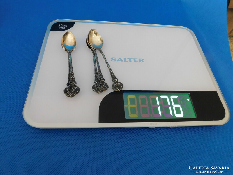 Silver Russian 6-piece tea spoon set 176 gr 14 cm