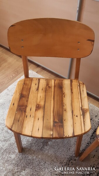 Custom retro wooden chairs (4pcs)
