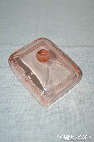Pink glass butter holder ( dbz 0086 )