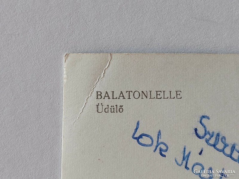 Régi képeslap Balatonlelle üdülő fotó levelezőlap 1962