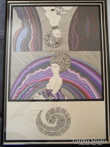 Wolfgang hutter lithography (1972), framed