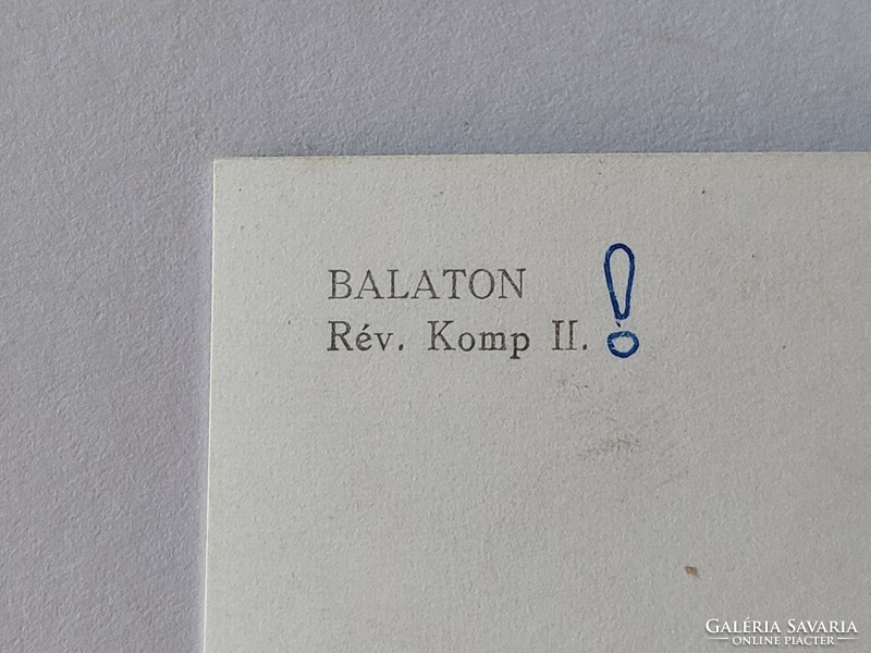 Régi képeslap Balaton fotó levelezőlap rév komphajó kikötő 1962