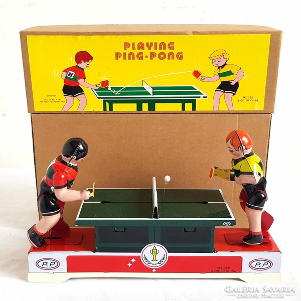 Retro ping pong balls in a record game box
