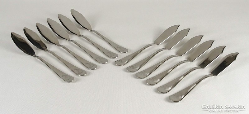 1O423 Italian stainless steel 2x6 fish cutlery set