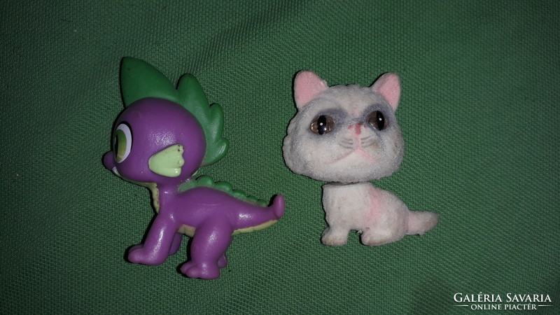 Quality littlest pet shop figurines cat and baby dino in one, according to the pictures