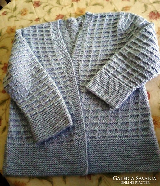 I am selling a hand-knitted warm winter blazer-style hoodie