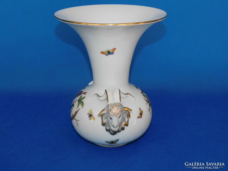 Herend rothschild ram's vase