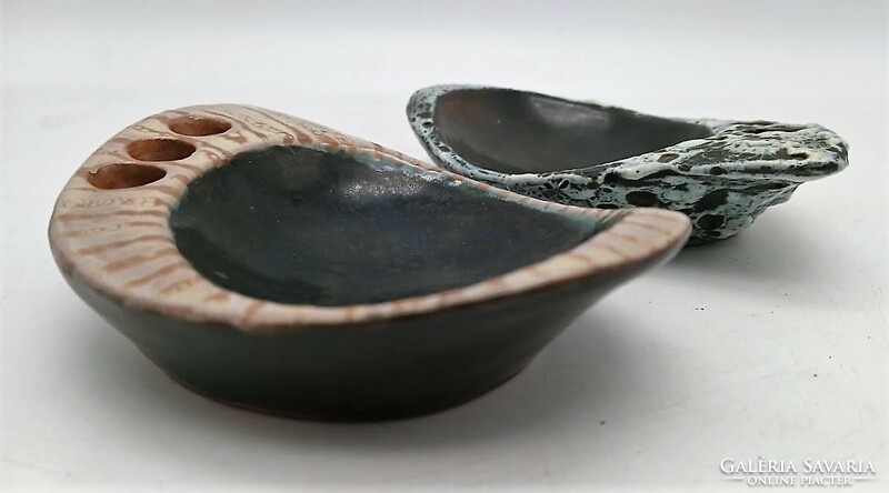 Retro ceramic bowl, bowl 2 pcs, 13 cm x 9 cm wide and 3.5 cm high