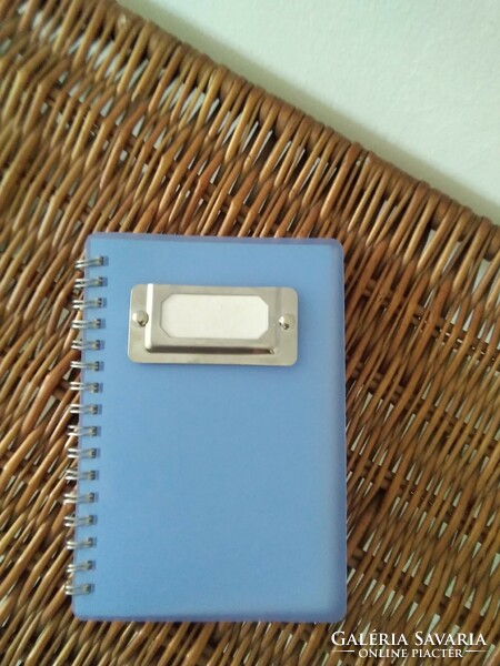 Plastic covered - mini calendar / light blue
