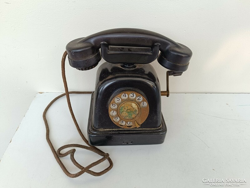 Antique telephone table crank dial telephone 1930s damaged 7796