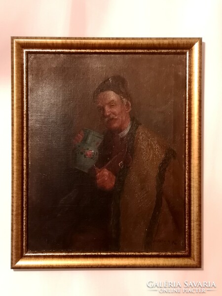 Horváth g. Andor (1876 - 1966): uncle winemaker /47 * 57 cm/