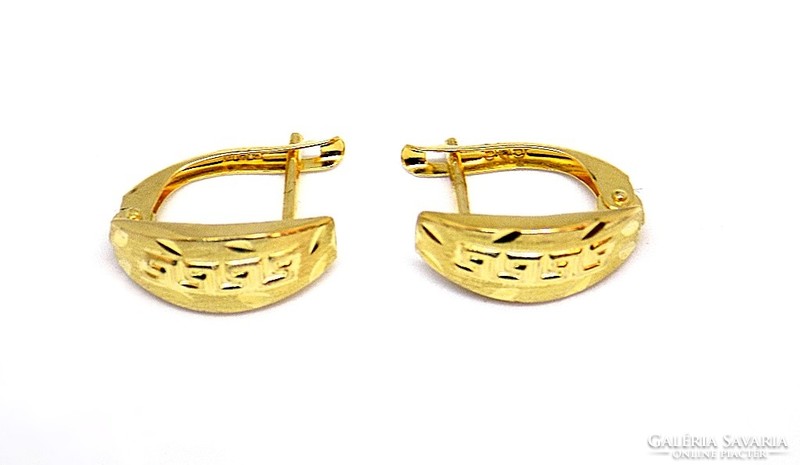 Engraved gold earrings (zal-au114030)