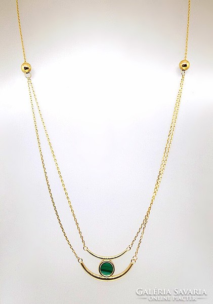 Malachite stone gold necklaces (zal-au115540)