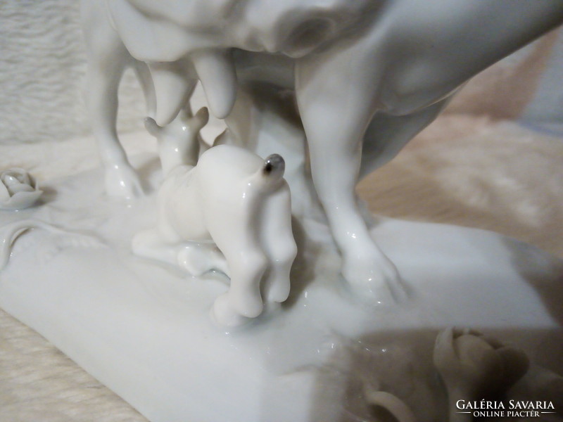 Herend porcelain extremely rare lactating mother sitting on a goat