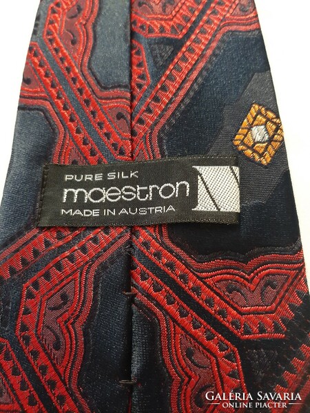 Maestron silk tie - abstract pattern - mint condition - rarity (9)