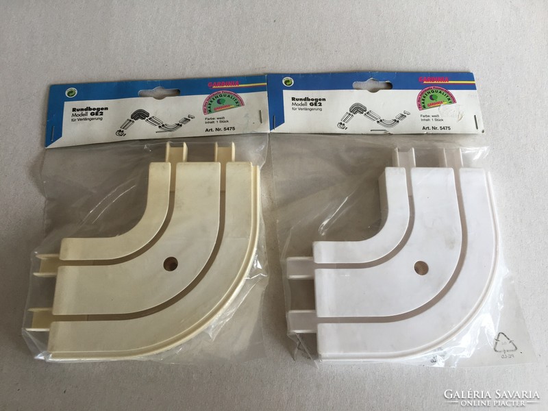Gardinia curved bend element for 2-track plastic rail