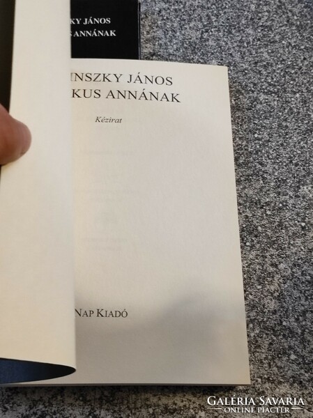 Pilinszky János, Márkus Annának (Kézirat)  Nap Kiadó, 2001