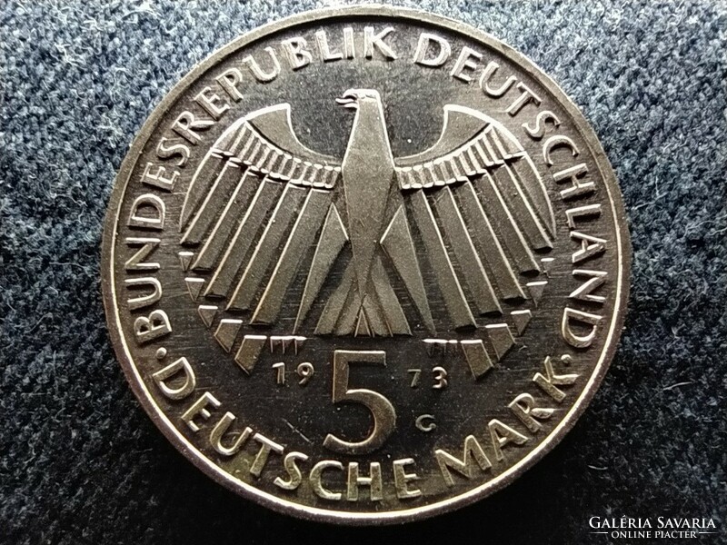 Germany 125 years of the Frankfurt National Assembly .625 Silver 5 marks 1973 c (id13891)