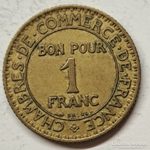 1923 France III, Republic (1870 - 1941) 1 franc (705)