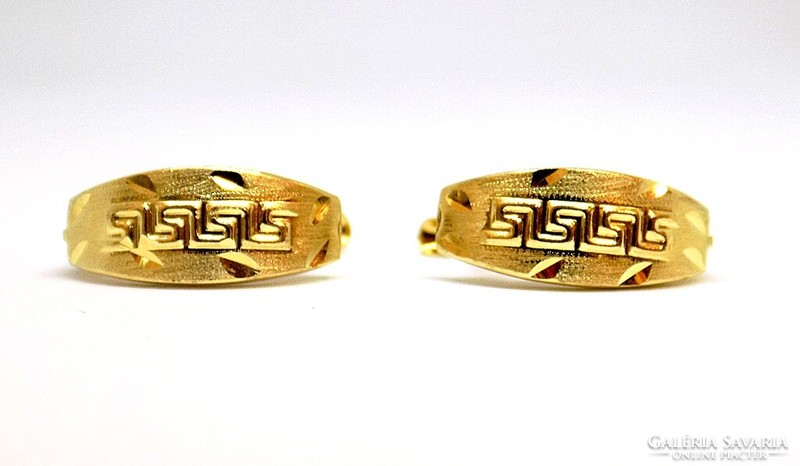 Engraved gold earrings (zal-au114030)
