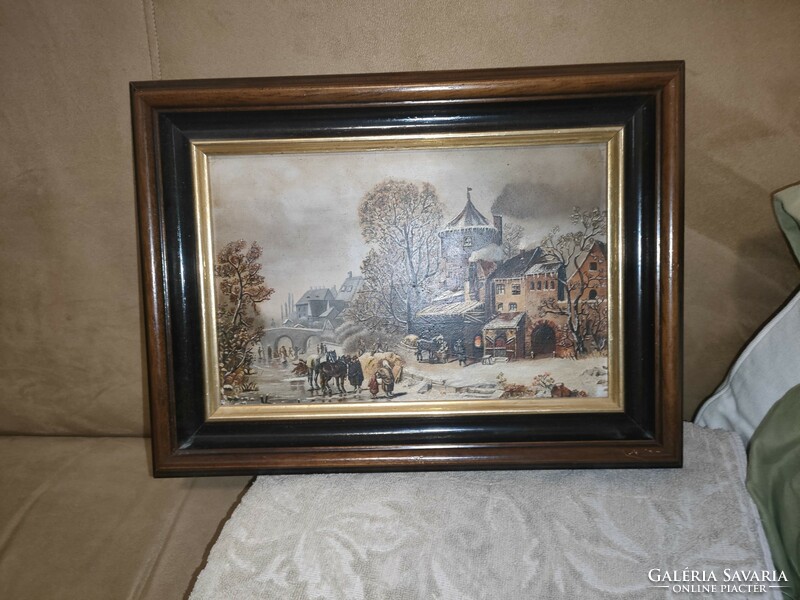 Unknown detailed oil wood grain picture