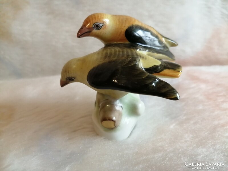 A pair of Herend porcelain yellow bowls