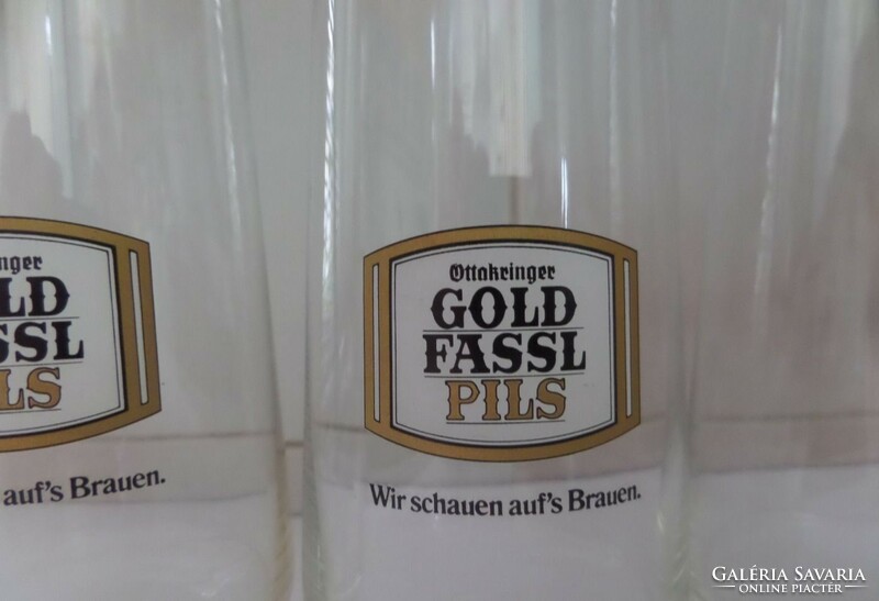 GOLD FASSL talpas 0.3 L-es üveg sörös pohár ( 3 db.)