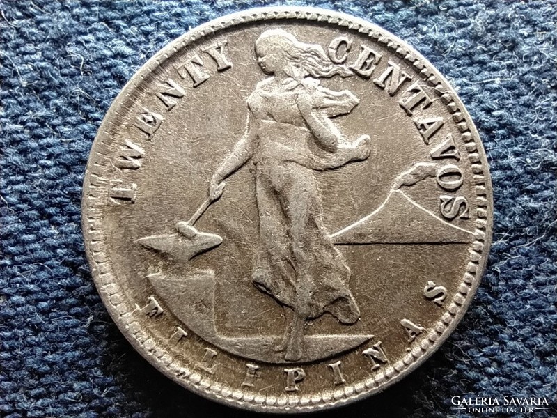 Commonwealth of the Philippines (1935-1946) .750 Silver 20 centavo 1945 d (id50797)