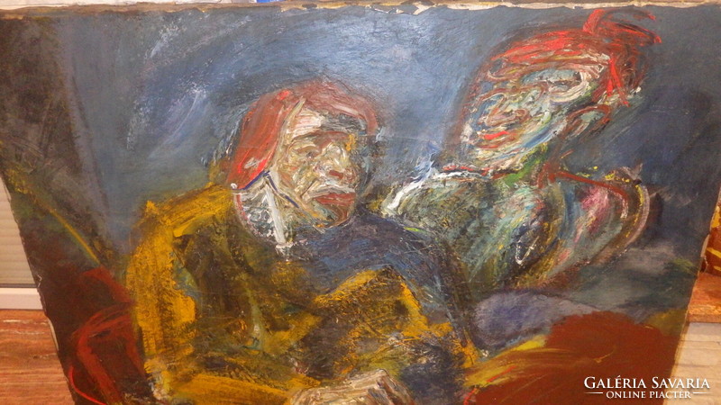 Bogdány régi nagyméretű festmény 119x99 cm