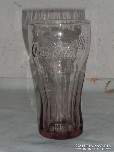 Coca cola üveg pohár ( 3 dl.-es, korall )