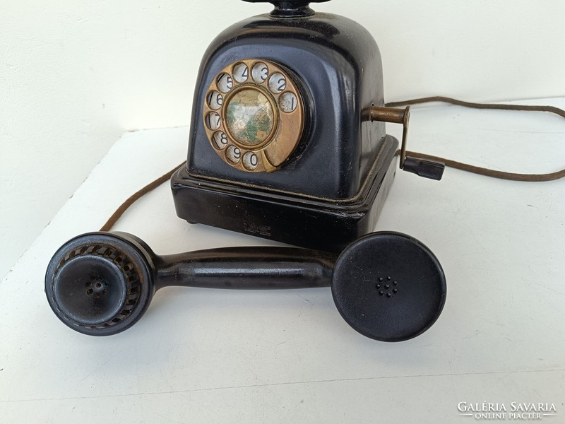 Antique telephone table crank dial telephone 1930s damaged 7796