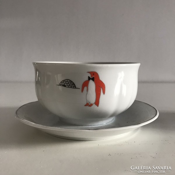 Penguin porcelain bowl and cup