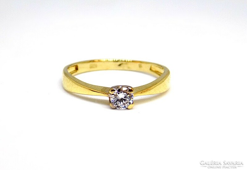 Stone solitaire gold ring (zal-au108065)