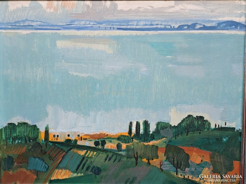 Batári László (1920-1997) : Balaton, 60x80 cm.,Képcsarnokos