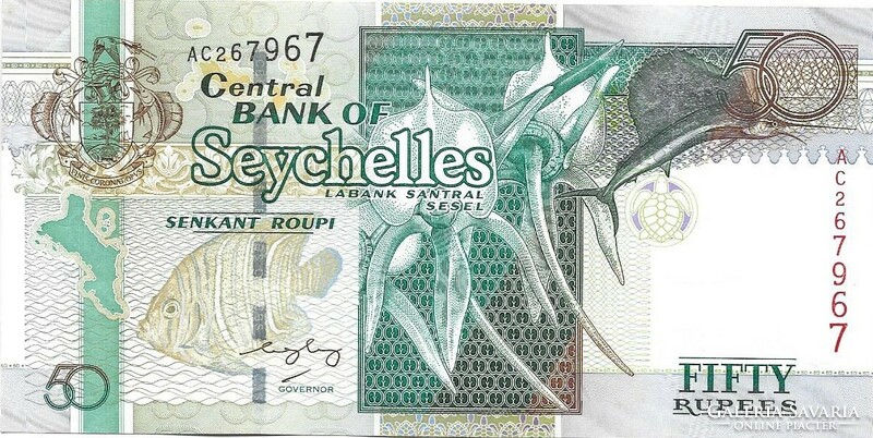 50 rupia rupees 2005 Seychelles szigetek