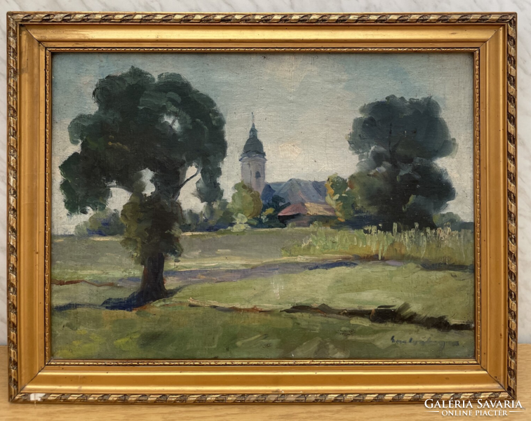 Mátyás Gerstenberger (1888-): Nagybánya landscape