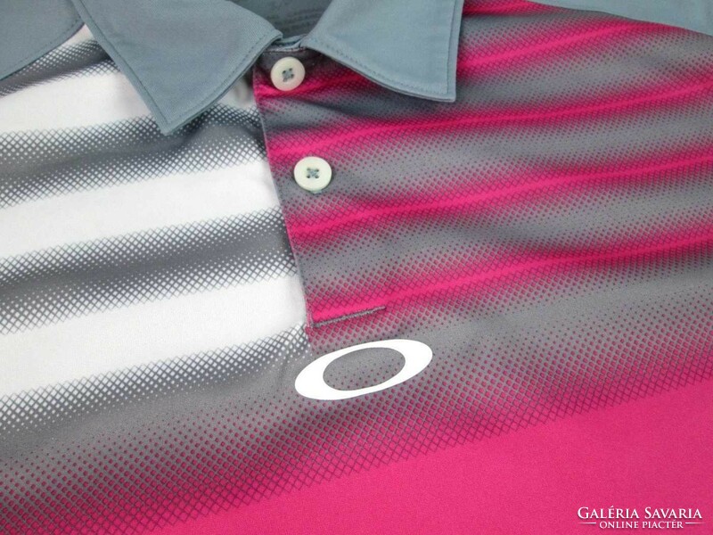 Original oakley hydrolix (s / m) sporty elegant short-sleeved men's breathable collar T-shirt