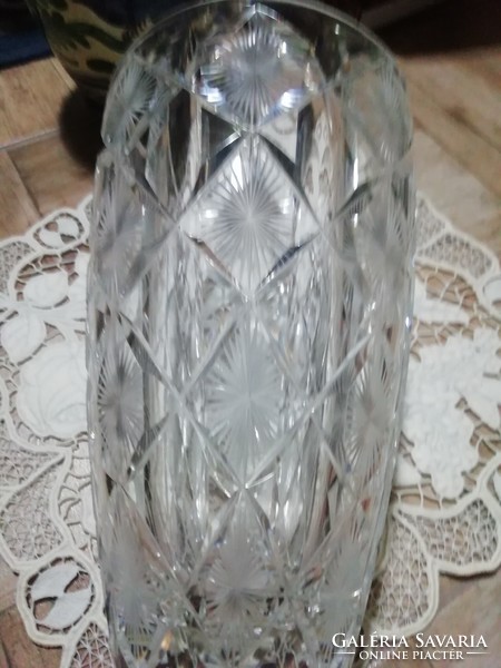 Art deco kristály váza hibátlan állapotban jó nehéz