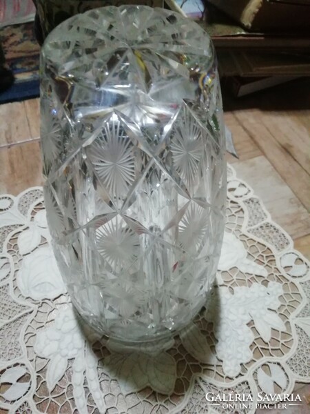 Art deco kristály váza hibátlan állapotban jó nehéz