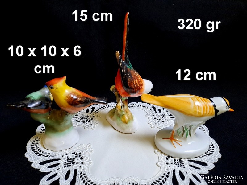 2 db Bodrogkeresztúri kerámia madár, madárpár + egy ajándék porcelán madár (1)