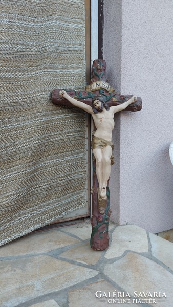 Nagyméretű krisztus-korpusz műgyanta fali Jézus a kereszten